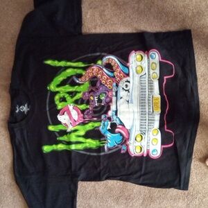 Word Ghostbusters shirt black extra large